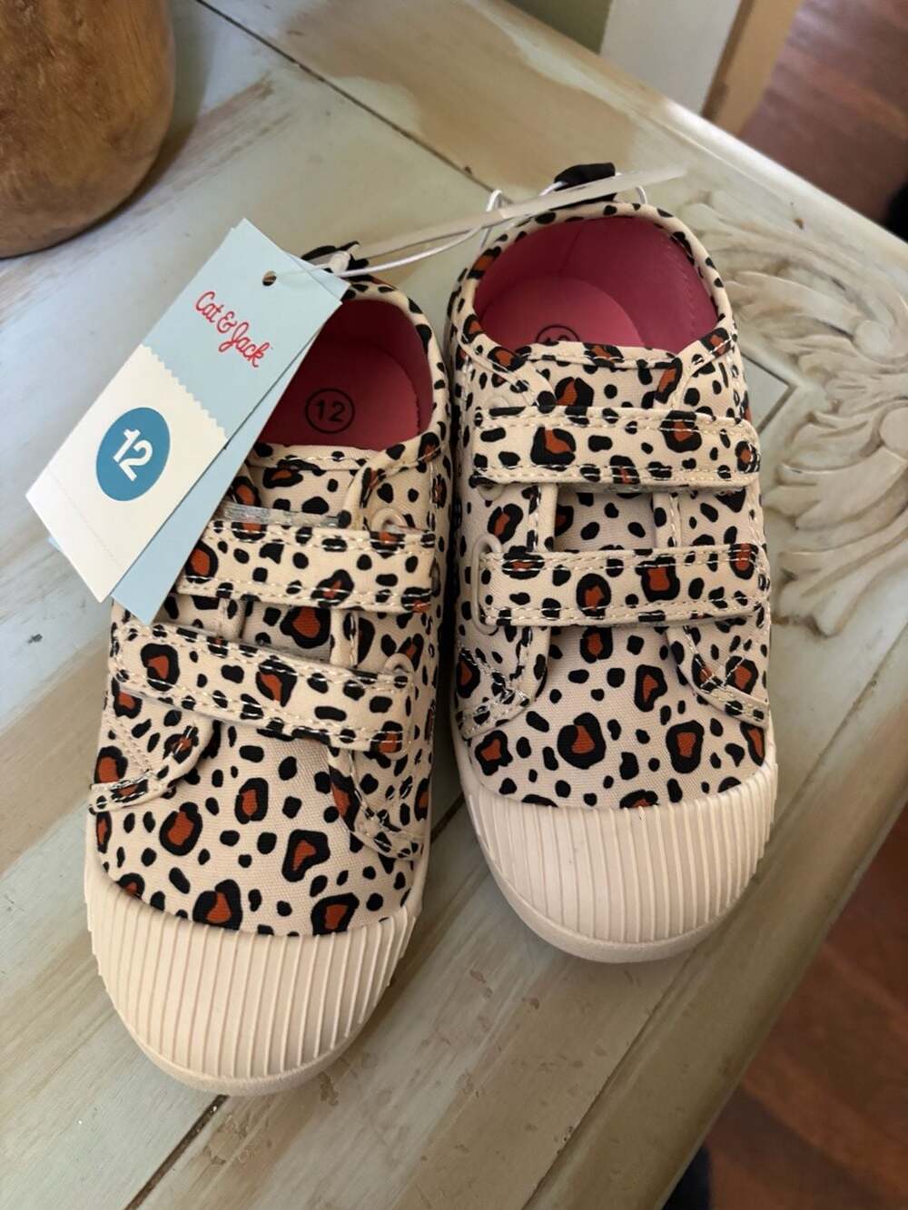 Cat & Jack Parker Toddler Girls Cheetah Print Sneakers Size 12